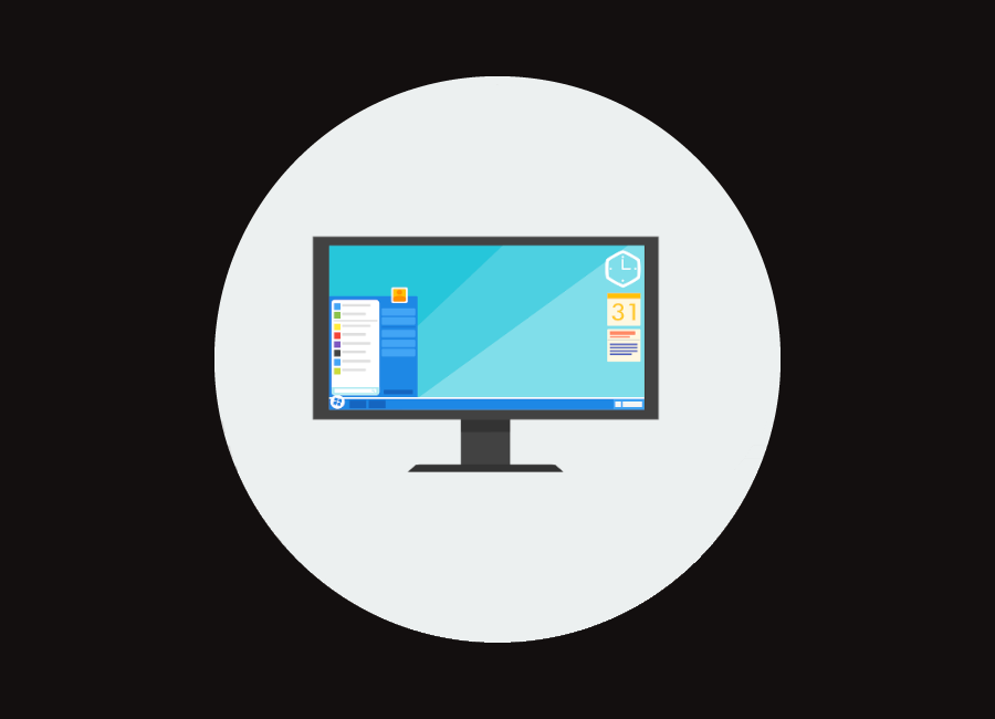 Bild von einem Monitor